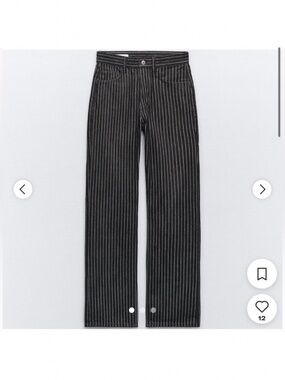 Zara Pinstriped jeans. Straight leg